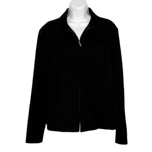 Talbots jacket size 14 full zip 2 pockets light weight black